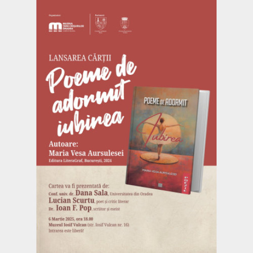 Lansarea cărții &quot;Poeme de adormit iubirea&quot; de Maria Vesa Aursulesei