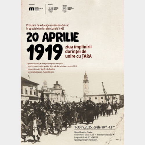 Program educațional dedicat zilei de 20 aprilie 1919 la Muzeul Țării Crișurilor