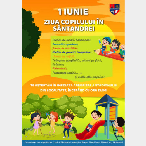 Primăria Sântandrei organizează un eveniment special de Ziua Copilului